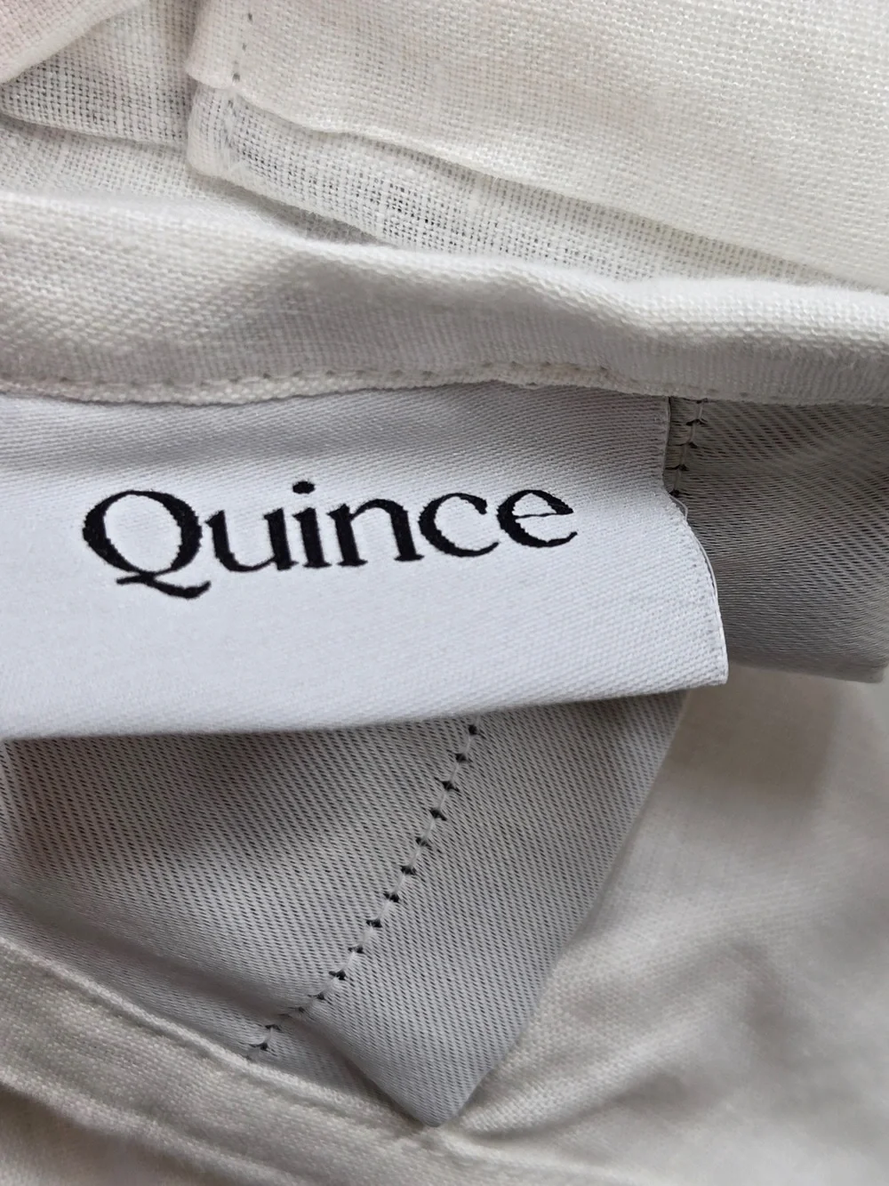 QUINCE Set Of 2 48x84 European Linen True Blackout Curtains White 9372